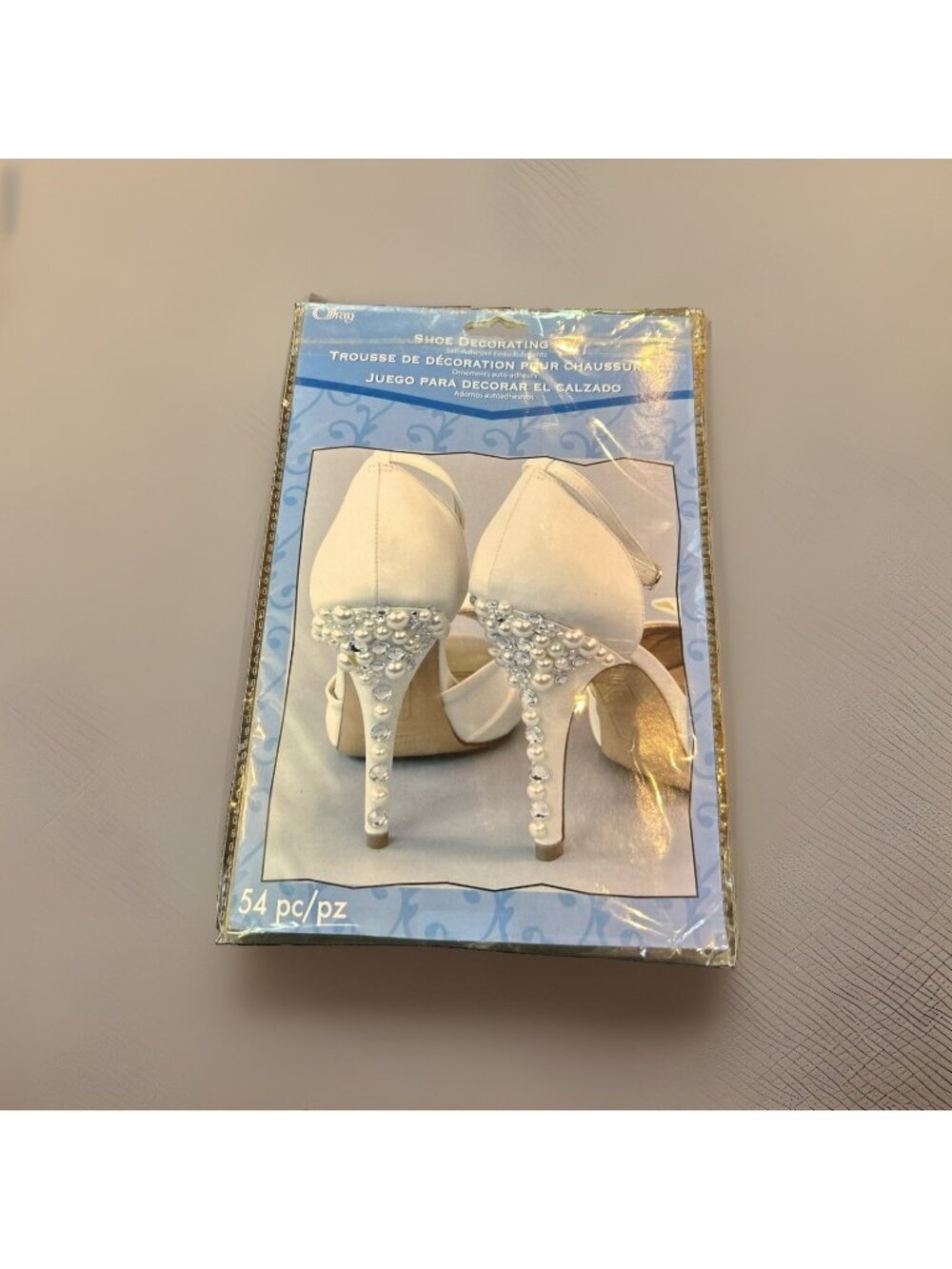 Shoe Decorating Kit Offray 54 Piece Pearl & Rhinestone Bridal Wedding Prom New
